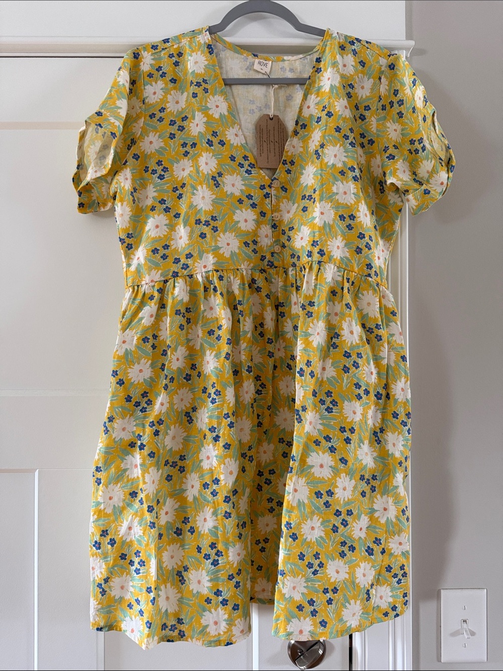 Rove Marguerite Floral Linen Dress